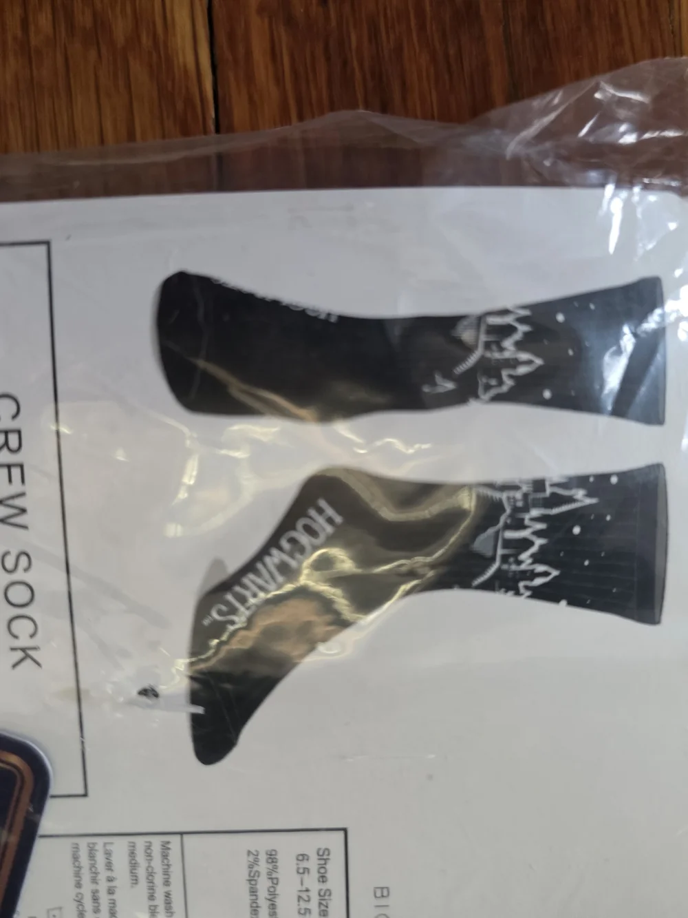 Harry Potter Black & White Knit Dress Socks
